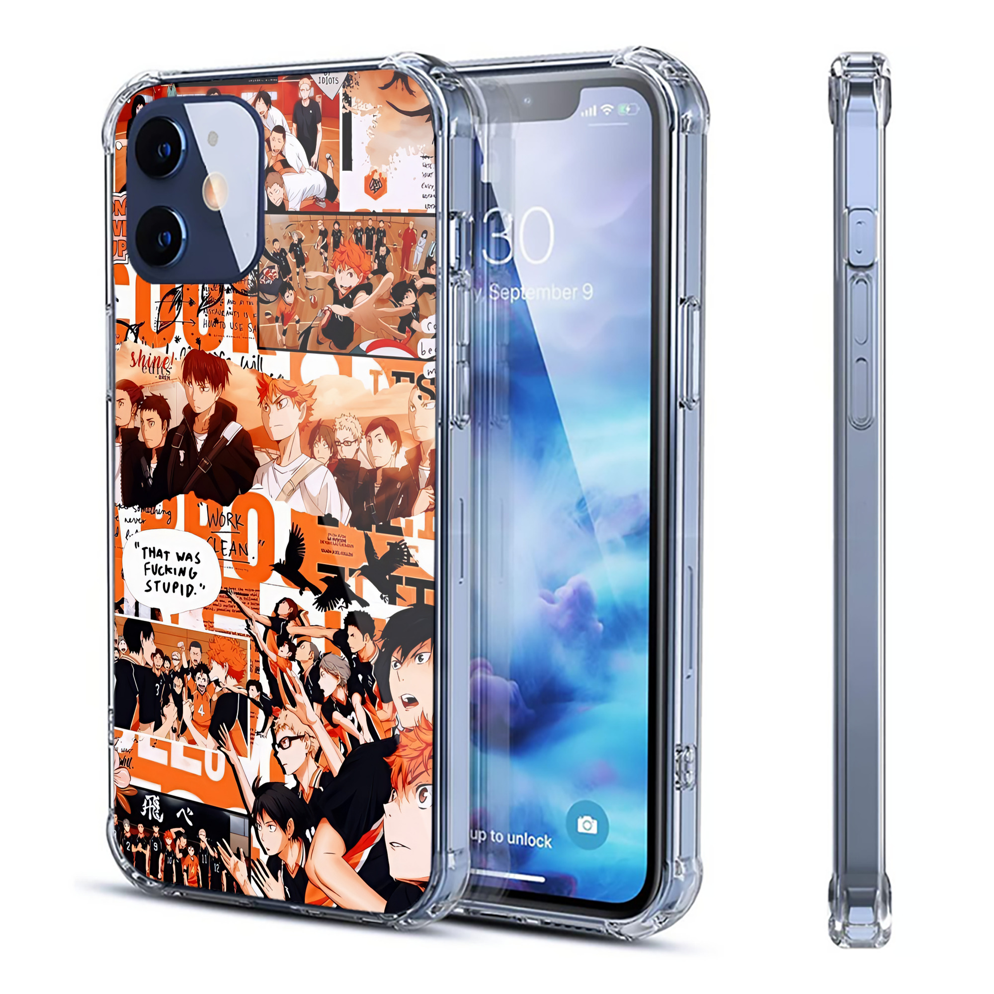（画像用） ハイキュー!! Haikyu!! 【iPhone 12シリーズ対応】透明スマホケース（クリアソフトケース）